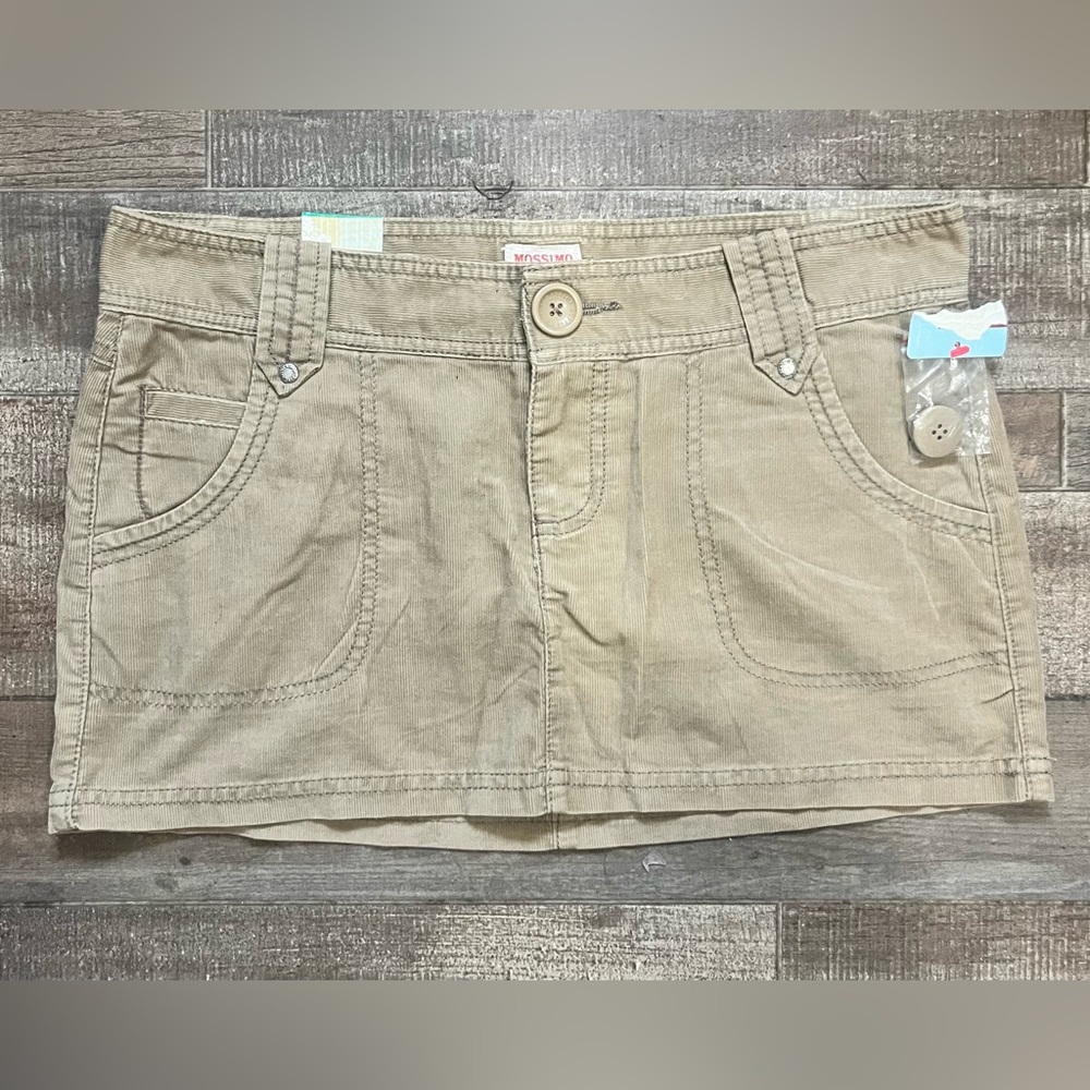 Mossimo Tan Corduroy Mini Skirt Size 7